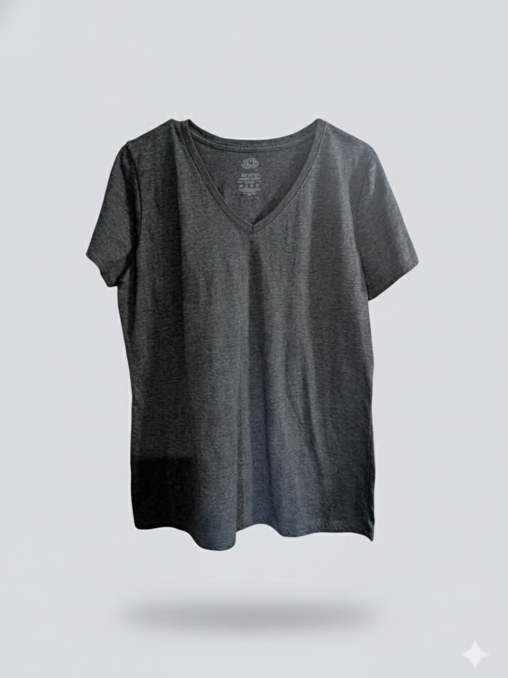 Fruit of the Loom Women's Short Sleeve V-Neck Tee - Charcoal Gray